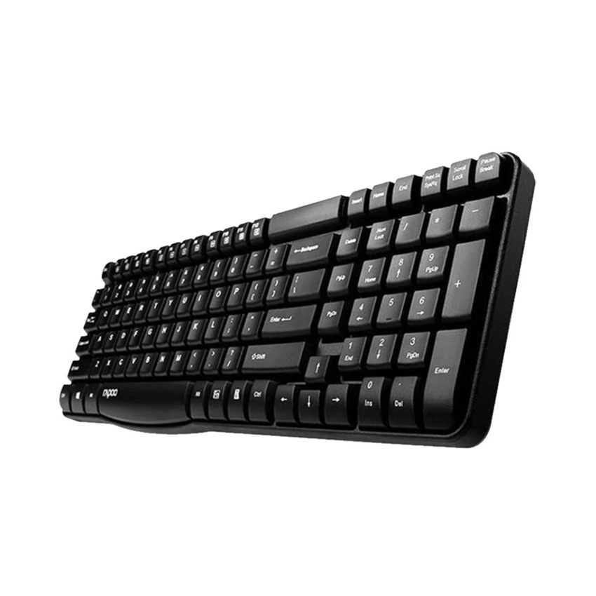 Bàn phím Không dây Rapoo E1050 đen (USB) chống nước, chống bụi