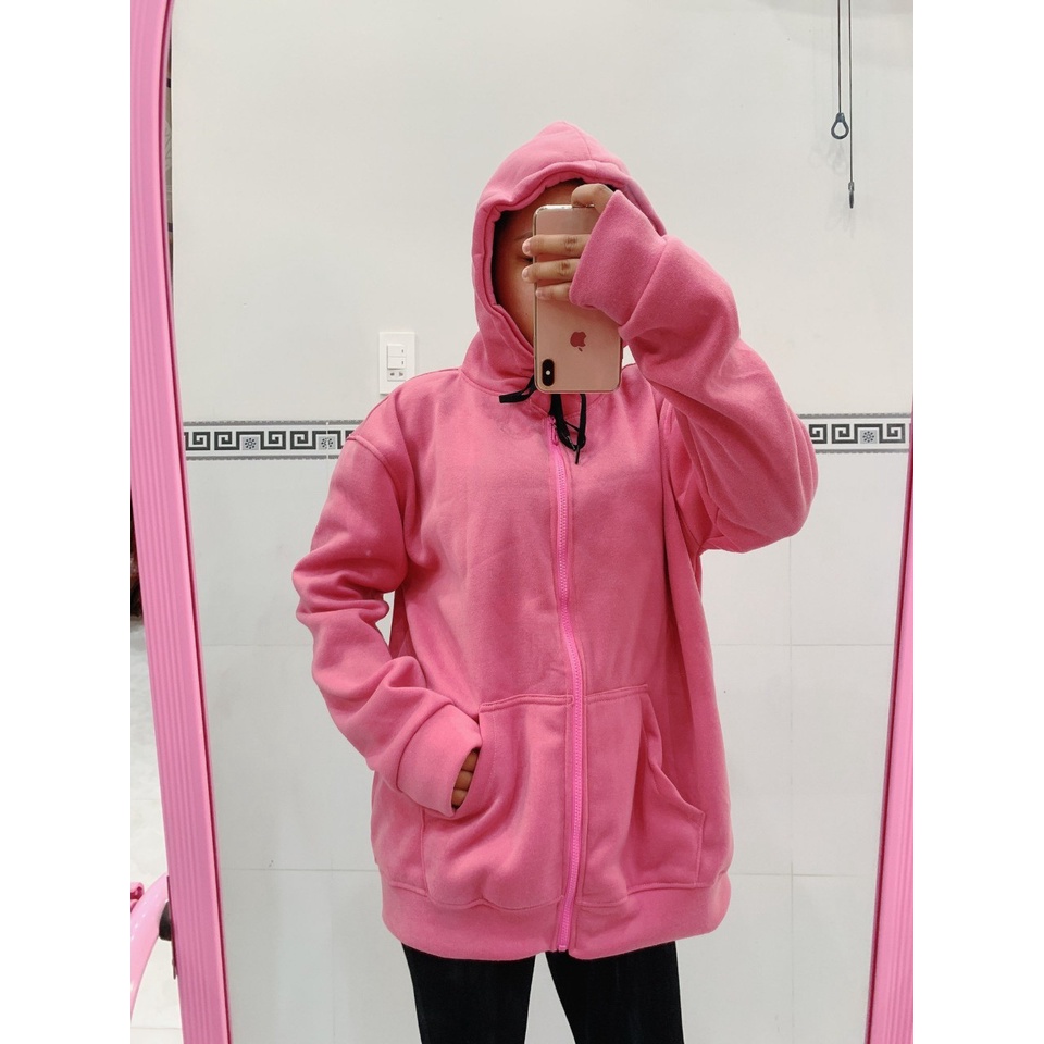 Áo khoác hoodie nỉ size lớn 38-100kg khóa zip nam nữ phong cách Hàn Quốc