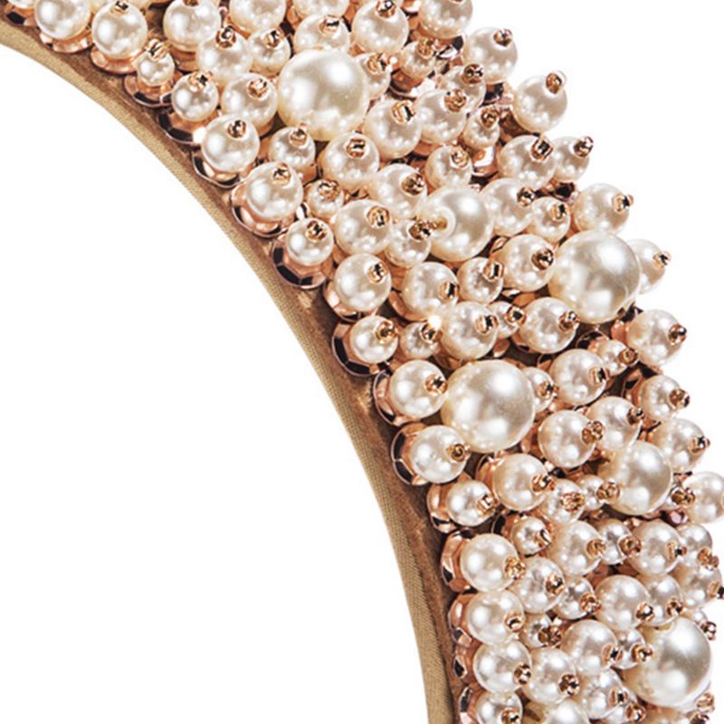 Cài Tóc Bản Rộng Đính Ngọc Trai Lấp Lánh Thời Thượng