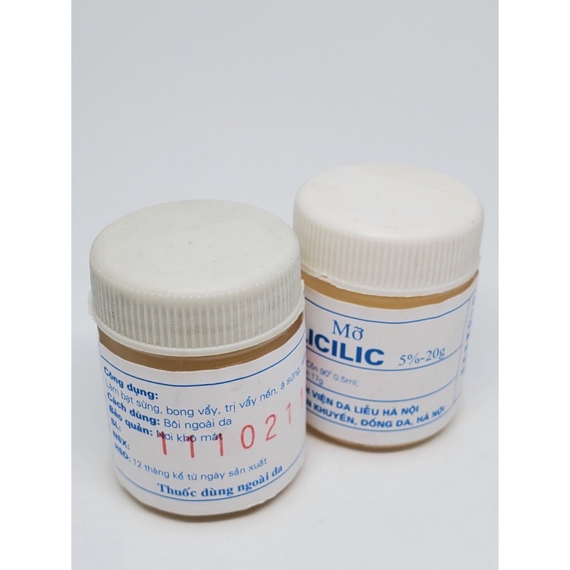 Kem bôi ngoài da Salicilic Salicylic 5% Bệnh viện Da liễu Hà Nội