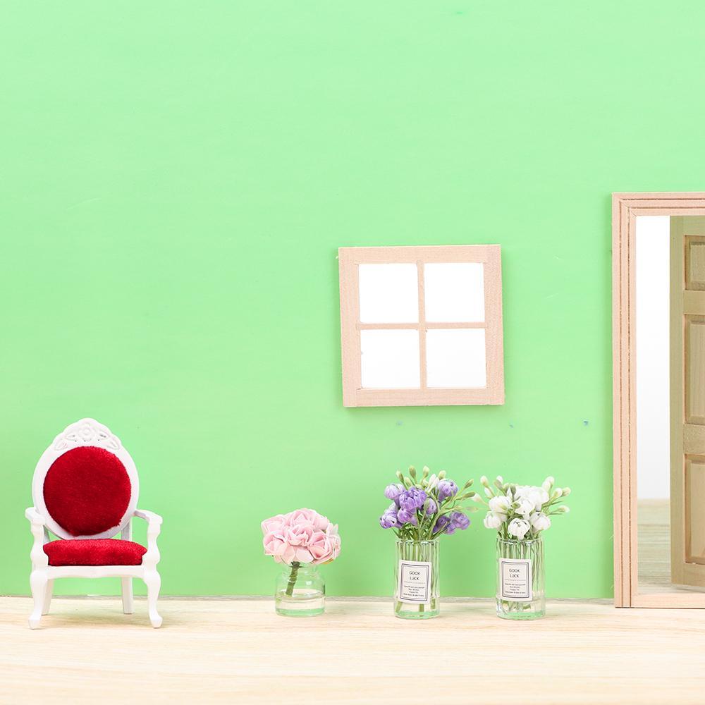 ORIENTLII Bình Hoa Thủy Tinh Màu Hồng Tỉ Lệ 1: 12 Trang Trí Nhà Búp Bê