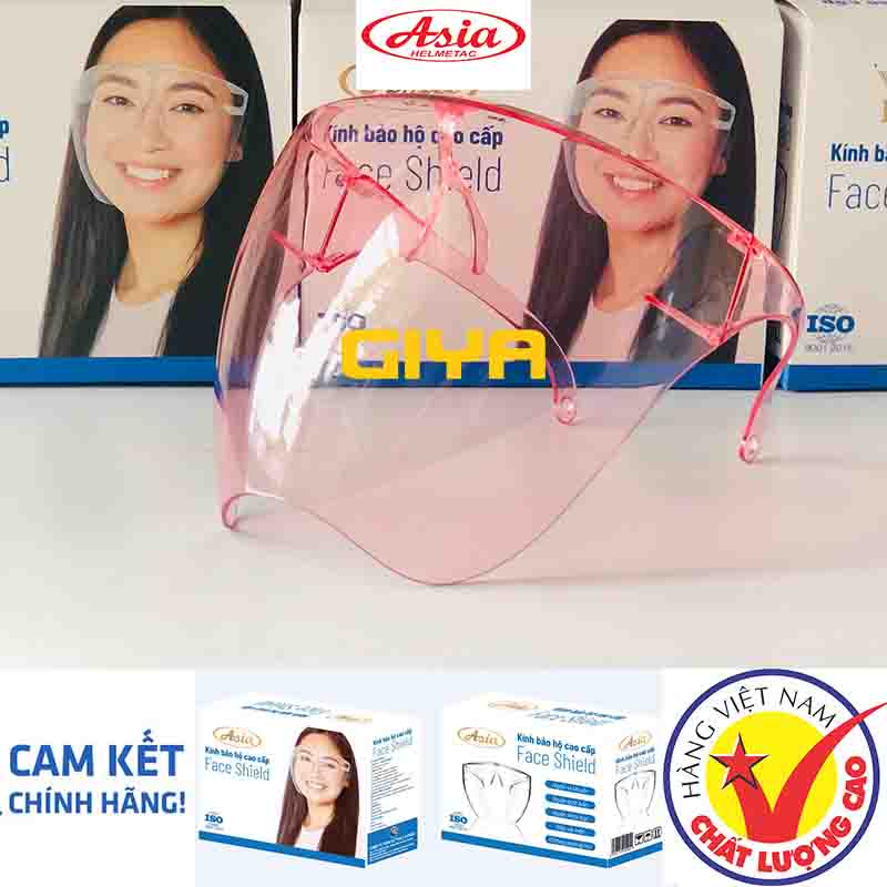 Kính bảo hộ Royal face shield màu hồng nhạt phòng chống giọt bắn, chống mưa, bụi khi đi xe máy chính hãng