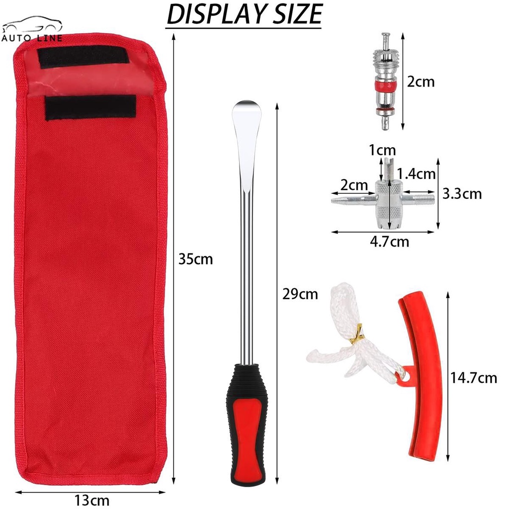 Bộ 13 Dụng Cụ Sửa Chữa Lốp Xe Máy Kèm 3 Bánh Xe Và 2 Lõi Bảo Vệ 6 Lõi Van Và Cờ Lê SHOPCYC7724