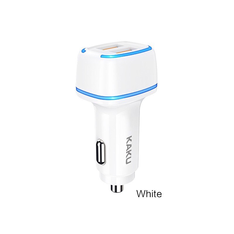 Tẩu ô tô, xe hơi ,cốc sạc nhanh điện thoại trên xe hơi cao cấp chính hãng Kaku 12W 2 cổng USB