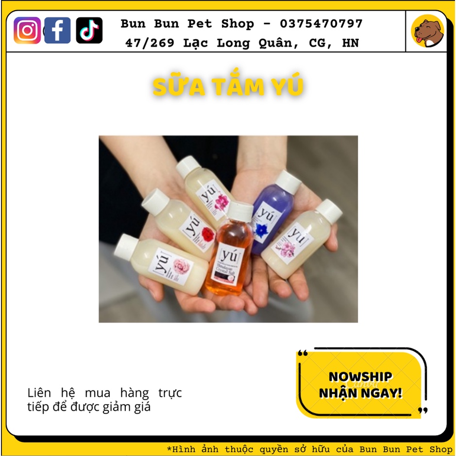 Yú THƠM SIÊU DAI Sữa tắm Yu nước hoa cho chó mèo - Chai 50m