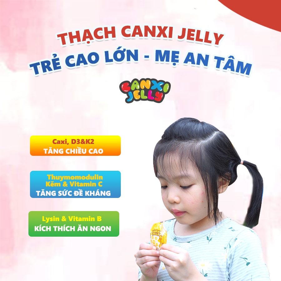 2 Hộp Thạch Canxi Jelly Bicare Mini  Tăng cường chiều cao cho bé