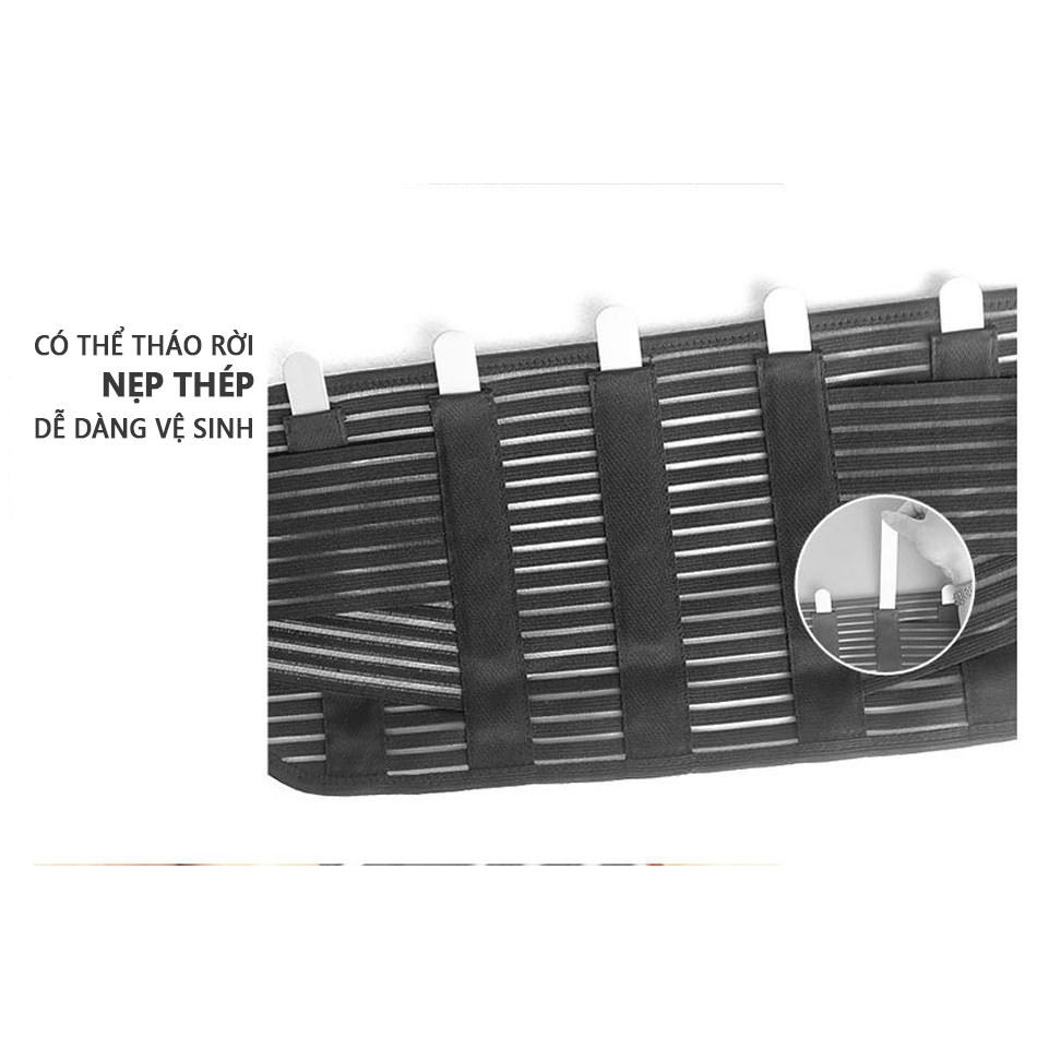 Đai lưng tập gym có nẹp thép cao cấp Aolikes AL7996 - AL7996