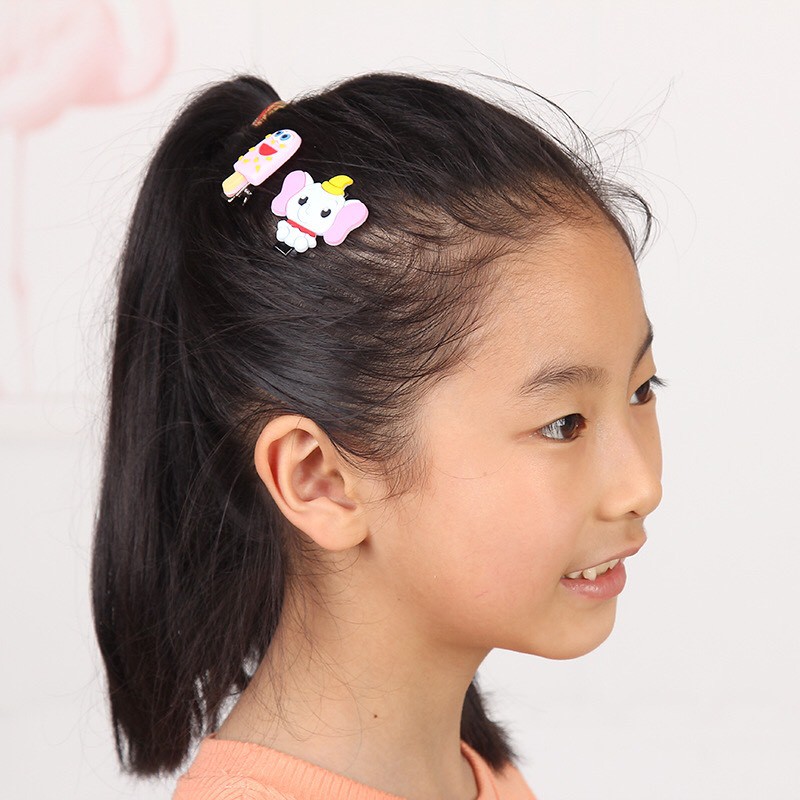 KẸP TÓC ⚡️FREESHIP⚡️ Set 10 Kẹp Tóc Nhiều Hình Dễ Thương Kute Cho Bé Gái