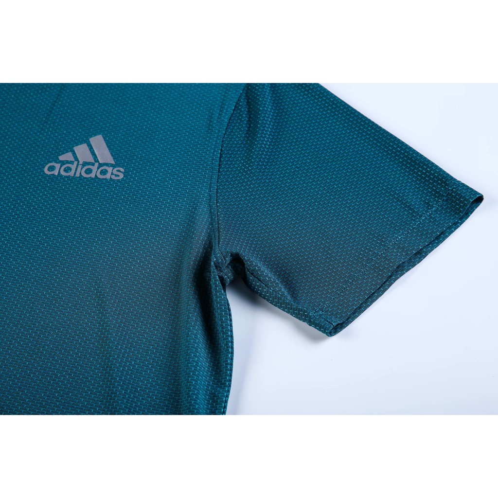 Bộ quần áo thể thao nam Adidas chất liệu vải nỉ, thoáng khí và thấm hút mồ hôi thoải mái. Áo thun thể thao nam cổ tròn t