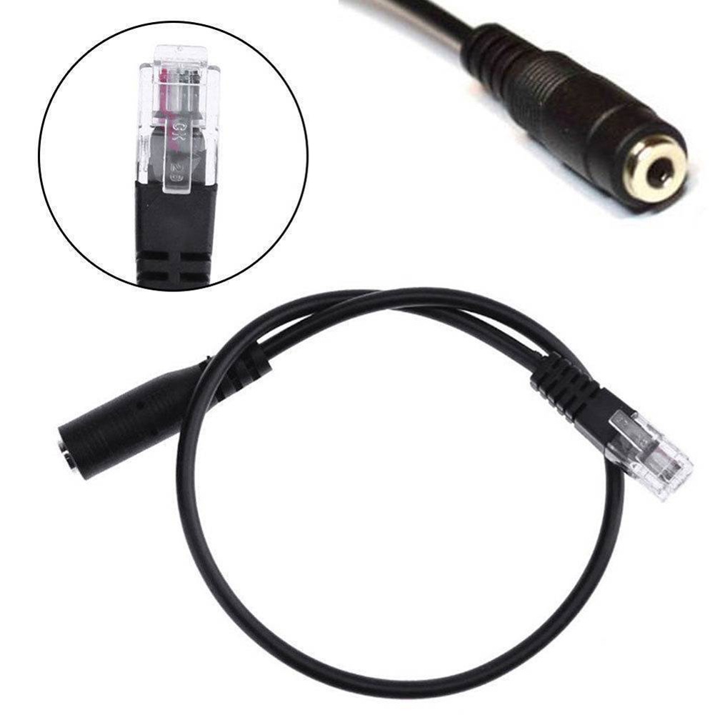 Dây Cáp Chuyển Đổi Tai Nghe Điện Thoại 3.5mm Sang RJ9 30cm