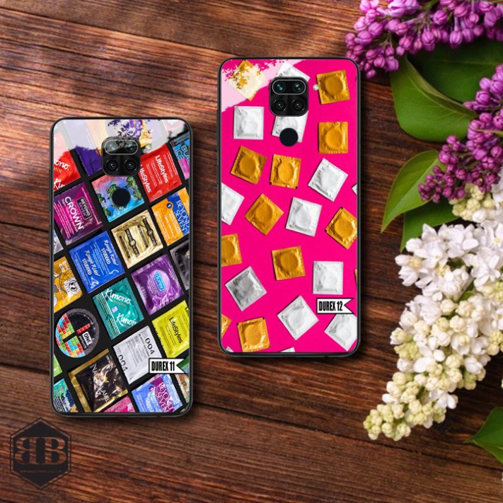 Ốp lưng kính cường lực Xiaomi Redmi Note 9 Vân Tay hình durex siêu ngầu