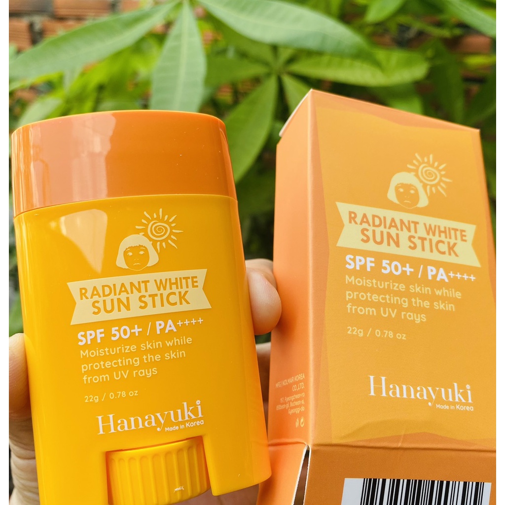SÁP CHỐNG NẮNG HANAYUKI- RADIANT WHITE SUN STICK , sản xuất tại Hàn Quốc
