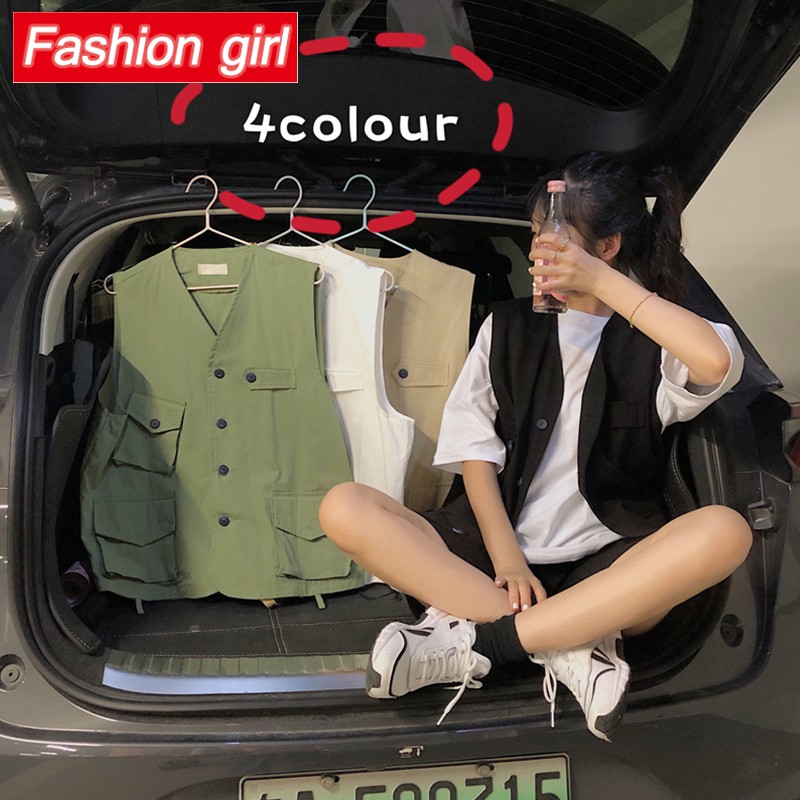 Áo Khoác Không Tay Dáng Rộng Phong Cách Retro Dành Cho Nữ | BigBuy360 - bigbuy360.vn