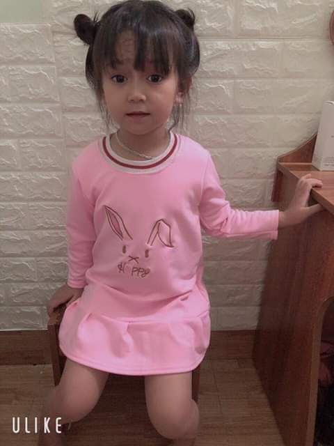 Váy thỏ thu đông cho bé gái