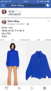 Áo len nỉ zara