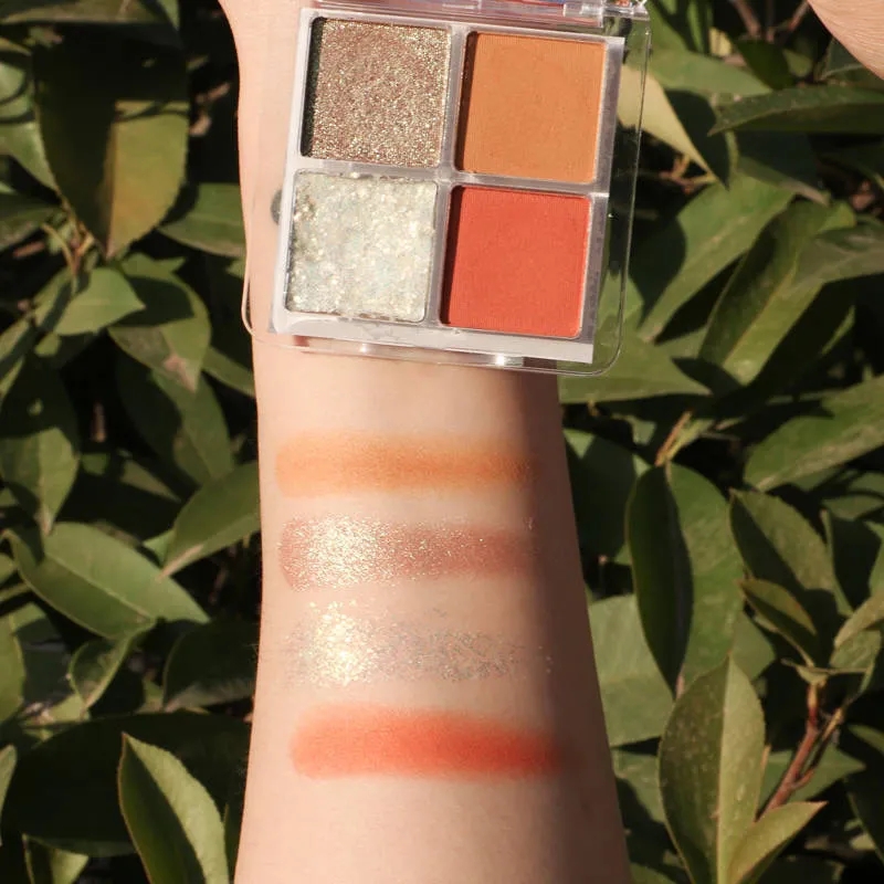 [Hàng mới về] Bảng Phấn Mắt 4 Màu Kim Sa Lâu Trôi Chống Thấm Nước Cho Lớp Trang Điểm Nổi Bật | BigBuy360 - bigbuy360.vn