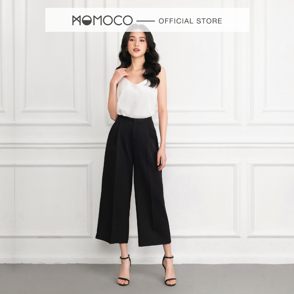 Quần Culottes Suông 1 Ly MOMOCO ESSENTIALS Basic Ankle Culottes Dáng Ngắn Chất Liệu Tuýt Si Mát M2776