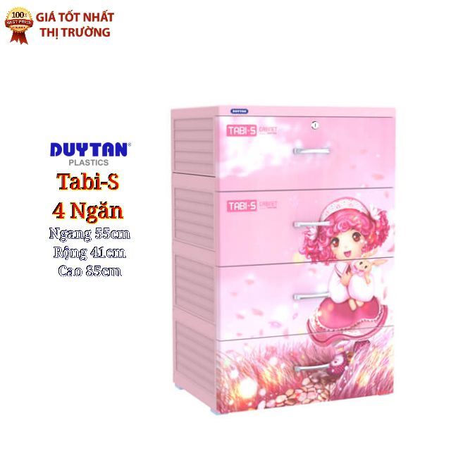 Tủ Nhựa Duy Tân TABI-S 4 Ngăn ( Màu Dương )