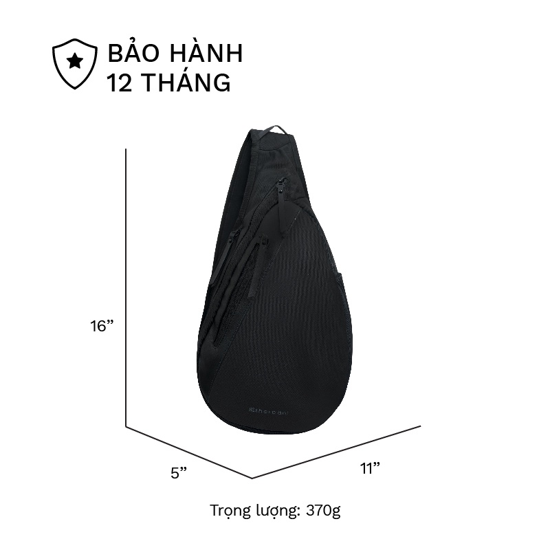 Túi Sling bag chống trộm Sherpani Esprit at chống thấm nước tốt, thiết kế độc đáo_ Bảo hành 12 tháng