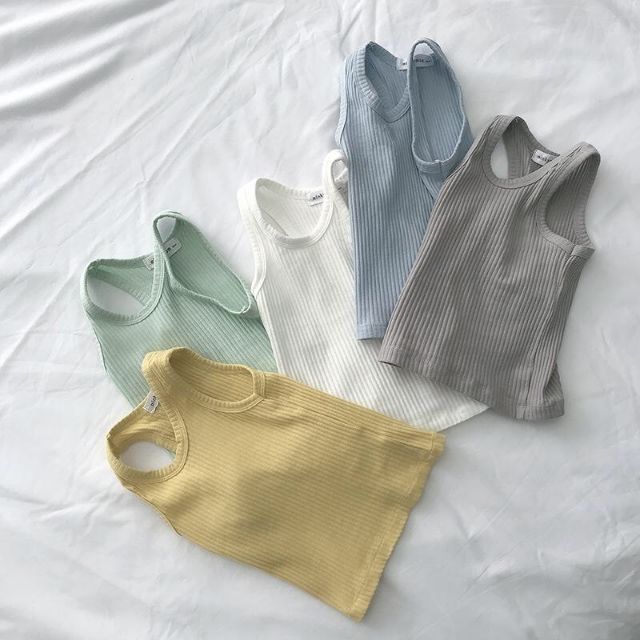 Bộ ba lỗ thun gân Minky Mom