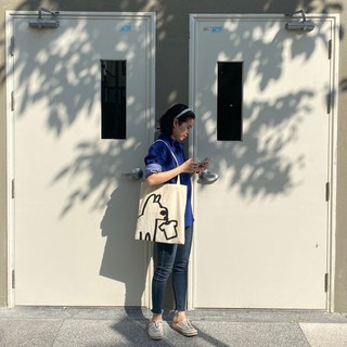 Túi tote canvas 🍄 Mẫu Con chó (2 mặt) 🍄