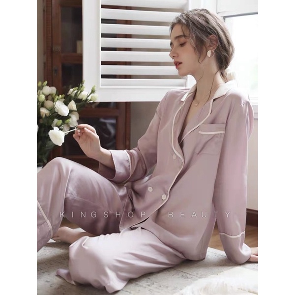 Set Pijama Phối ren ( Lụa Mềm ảnh thật ) | BigBuy360 - bigbuy360.vn