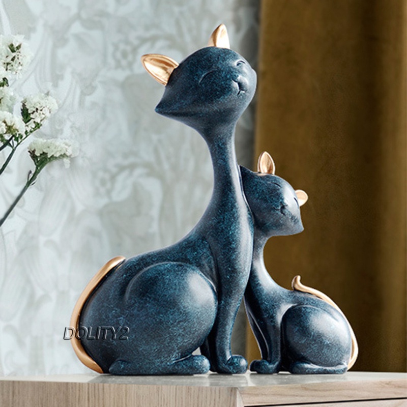 Cat Figurine Home Decor Crafts Modern Statue Desktop Birthday Gift