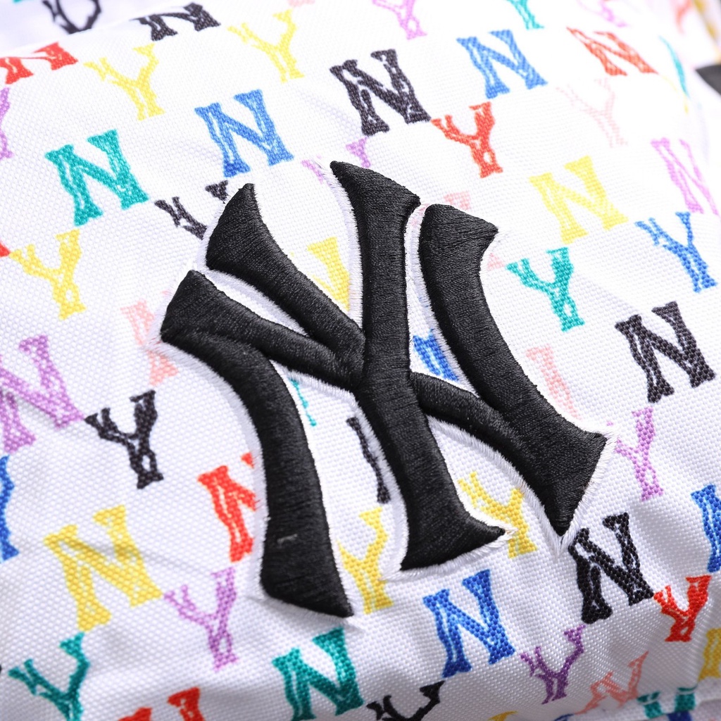 Balo MLB NY Trắng Monogram Backpack Full Tag Code