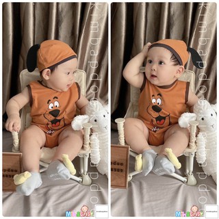 Bộ Bodysuit Cho Bé Hình Chó Nâu - Mihababy - BDS_CHONAU