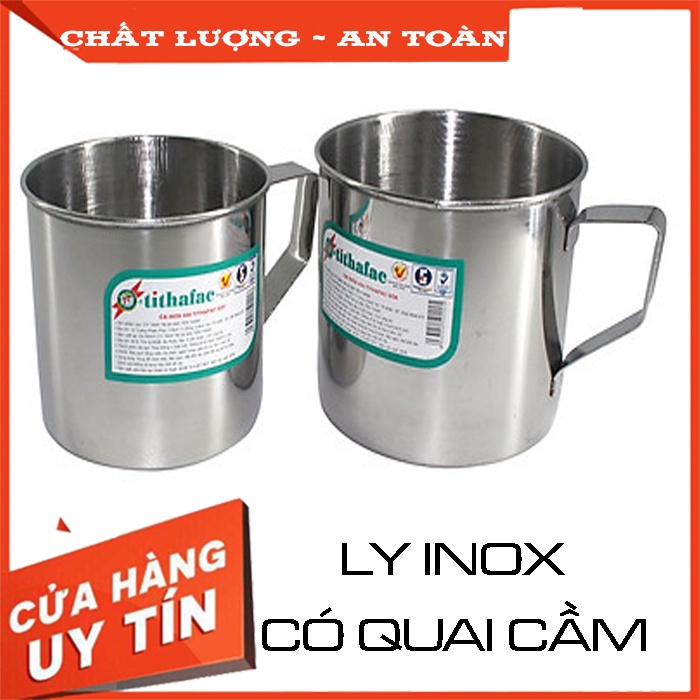 ⭕Giadụngchínhhãng⭕ Ca Inox , Cốc Inox siêu bền sáng bóng sang trọng tiện lợi an toàn không gỉ Tithafac