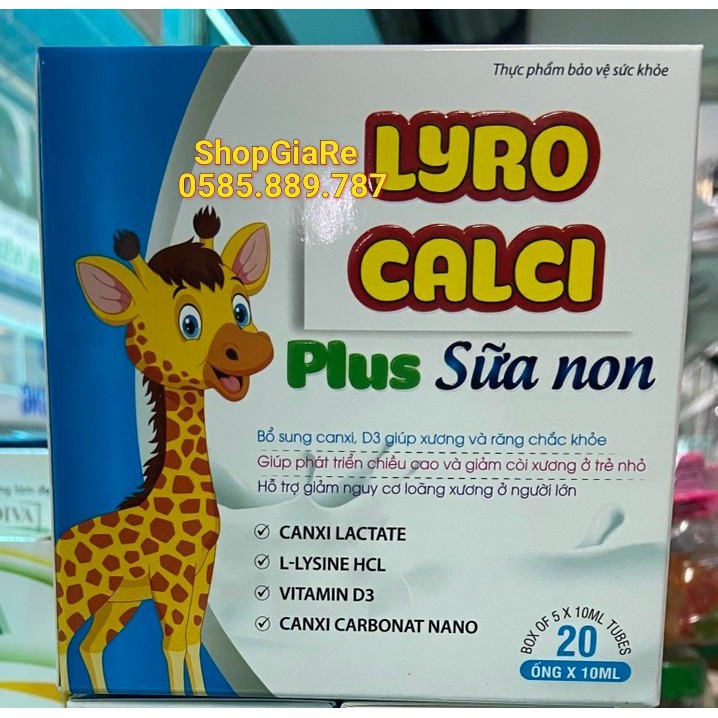 Lyro calci plus sữa non phát triển chiều cao, kích thích ăn ngon, cho xương chắc khoẻ chống còi xương, loãng xương