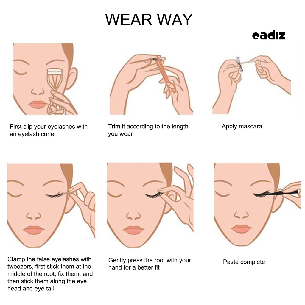 Bộ 5 Cặp Lông Mi Giả Cong Dày 3D Tự Nhiên Dành Cho Hóa Trang Tiệc Tùng
