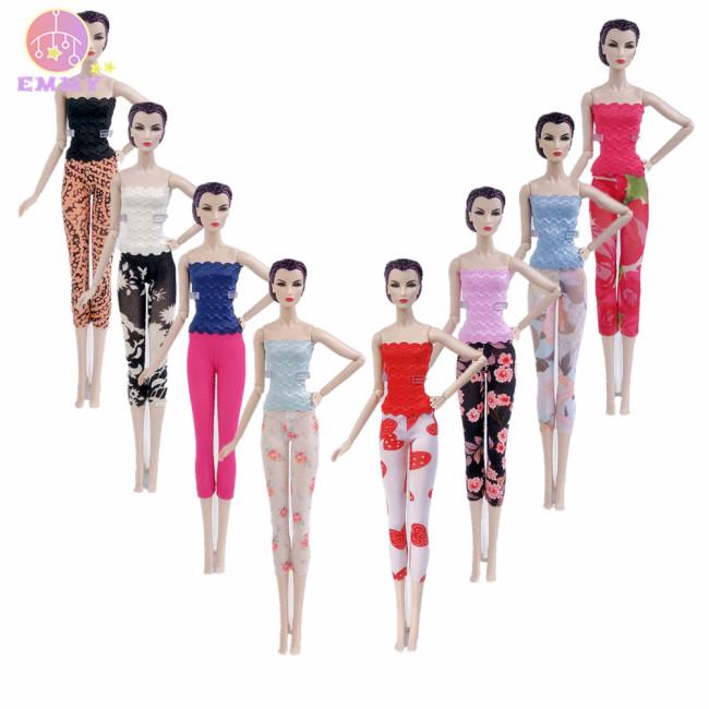 Set áo quây ren + quần bó nhiều mẫu mã cho búp bê 30CM