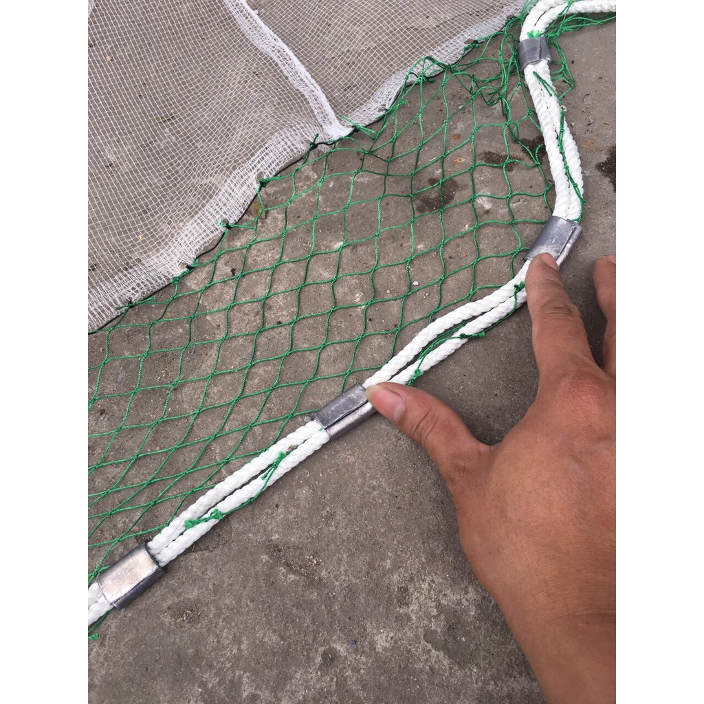 Lưới Vét cá -  Lưới quét cá giá rẻ Dài 10m Cao 2m Túi 3m