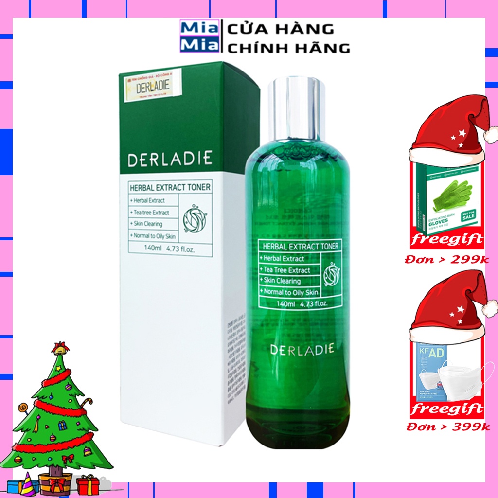 Toner Nước Hoa Hồng Tràm Trà DERLADIE Giảm Mụn Kiềm Dầu Derladie Herbal Extract Tee Tree Toner [NHẬP KHẨU CHÍNH HÃNG]