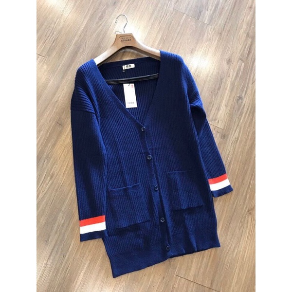 Áo khoác len cardigan dáng dài Uni_Qlo