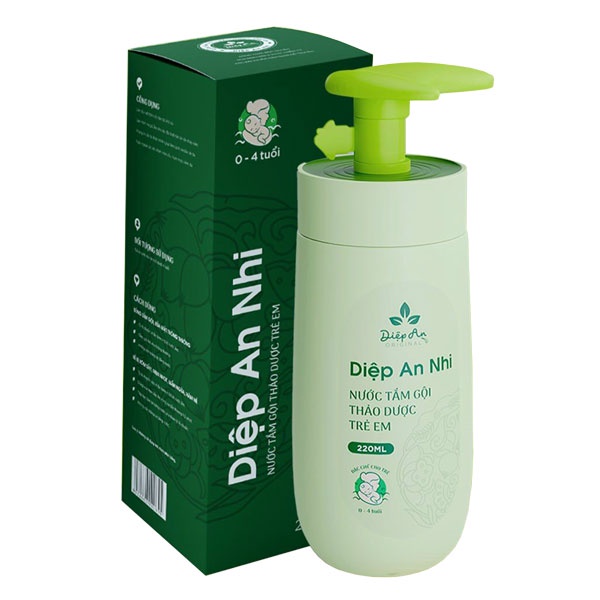 Nước tắm gội thảo dược Diệp An Nhi cho bé Chính hãng DK Pharma