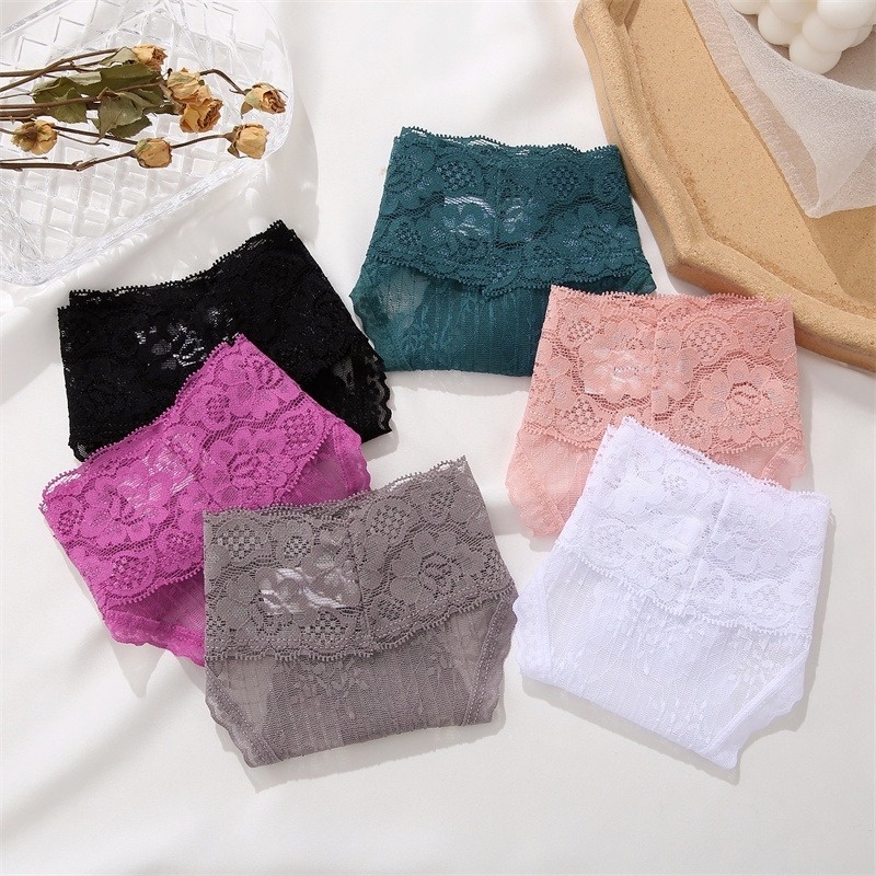Set 3 quần lót ren hoa TakeTalk lưng thấp gợi cảm cho nữ