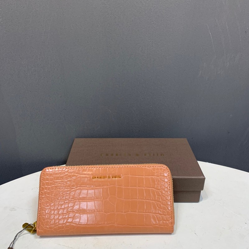 ☁❈Ví CNK 2021 CK Nhỏ Dáng Dài Họa Tiết Da Cá Sấu Có Khóa Kéo Cho Nữ CK6-10770419