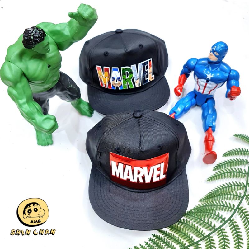 Mũ lưỡi trai 3-8y Hiphop H.&.M dư xịn cho bé trai - Mũ Snapback Marvel siêu nhân.