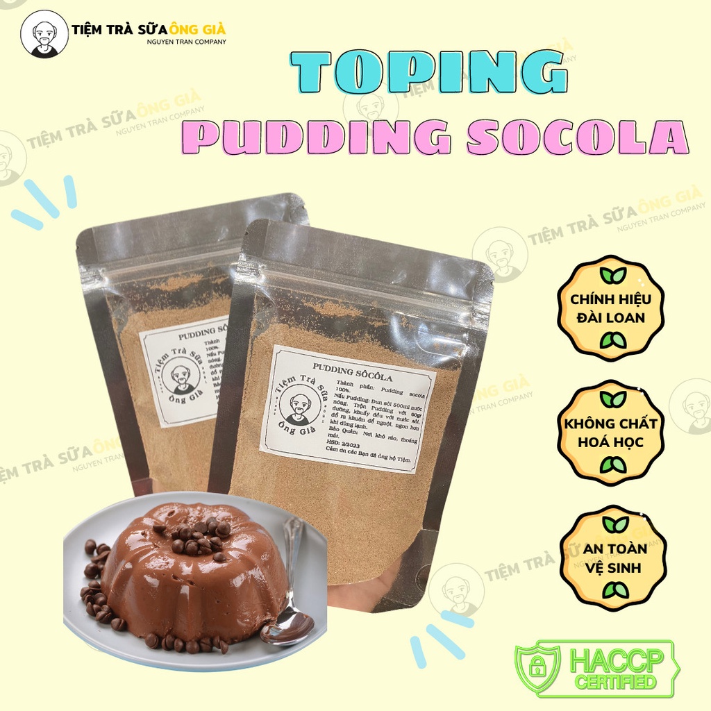 TOPING PUDDING TRỨNG/SOCOLA ĐÀI LOAN NẤU TRÀ SỮA - TIỆM TRÀ SỮA ÔNG GIÀ