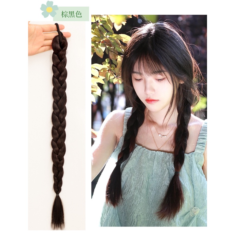 Dây Tóc Giả Thắt Bím Đuôi Ngựa Dễ Thương 60cm
