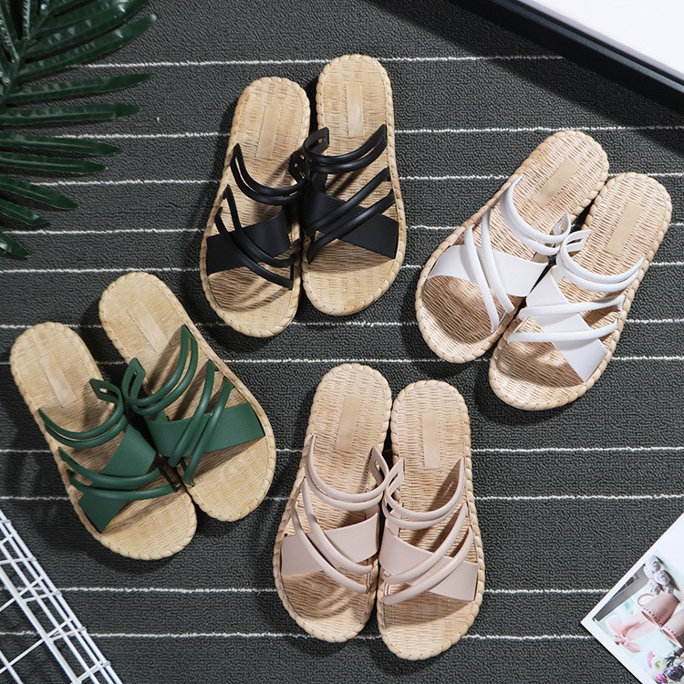 [❌GIÁ SỈ❌] Dép nữ sandal quai chéo đế giả cói vintage siêu mềm êm chân 88045 giá sỉ