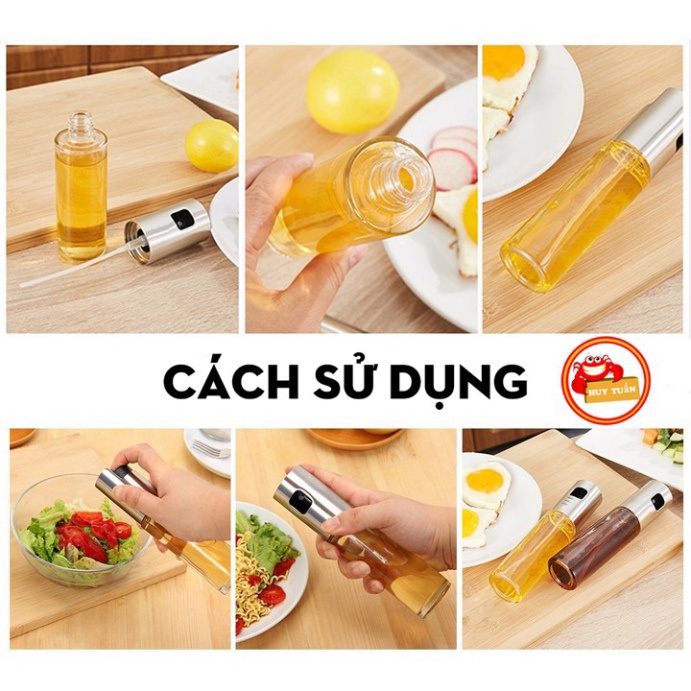 Bình Xịt Dầu ĂnFREESHIPDạng Phun Sương Cao Cấp Dung Tích 100ml