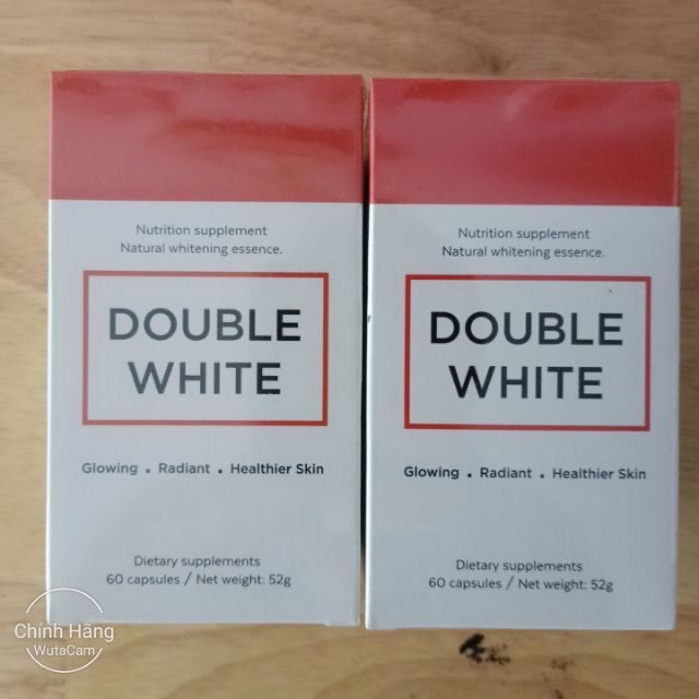 Viên Uống DOUBLE WHITE - Giúp Dưỡng Trắng Da, Đánh Bay Vết Nám (Lọ 60 viên)