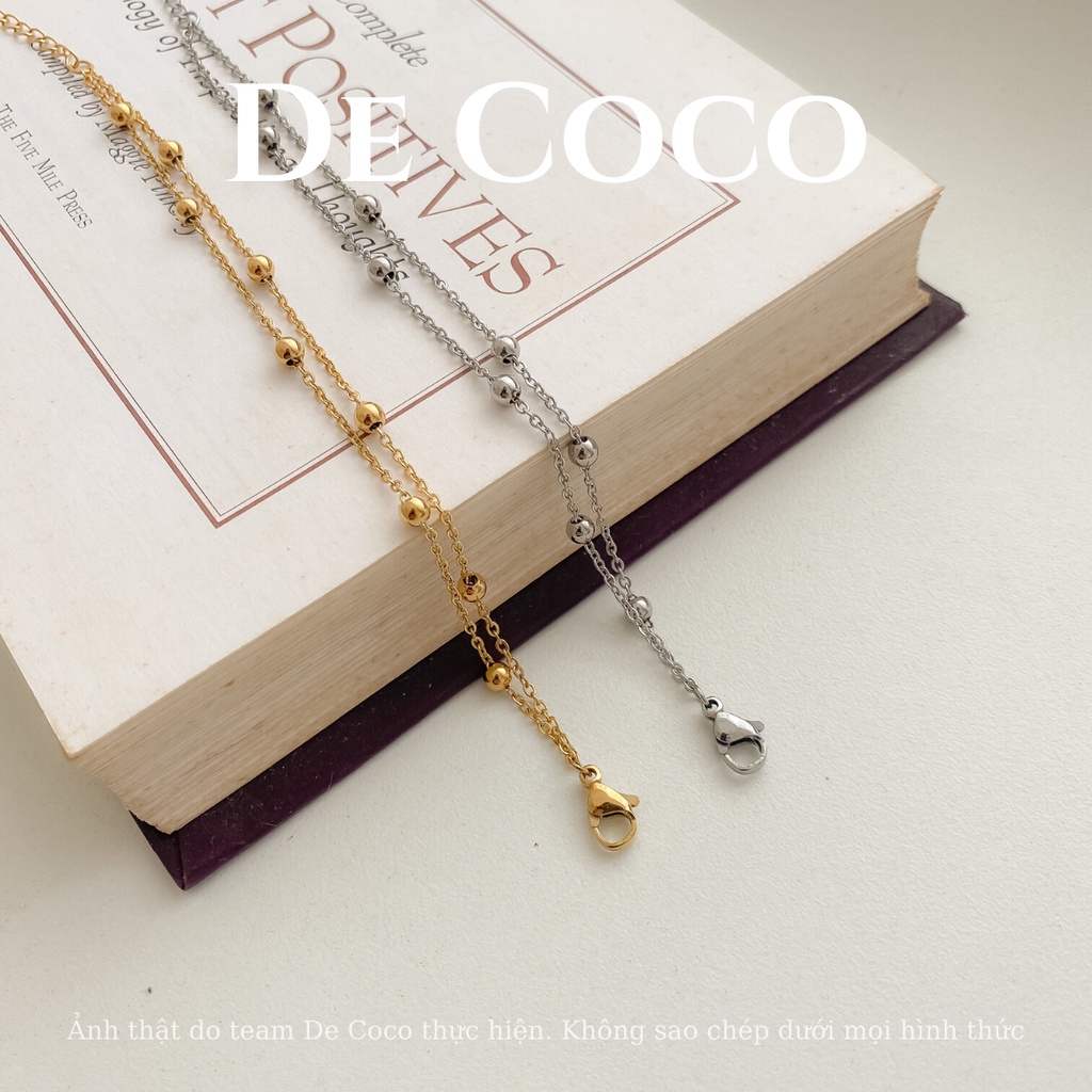 [KHÔNG ĐEN GỈ] Vòng tay lắc tay titan đính charm Saint De Coco decoco.accessories