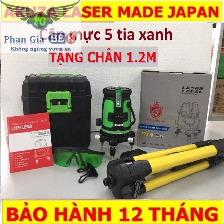 Máy Cân Mực Bắn Cốt HITACHI Laser 5 Tia xanh (Tặng kèm chân 1,2m)