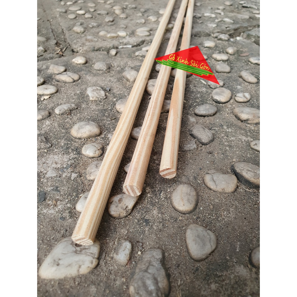 Thanh gỗ thông tròn phi 1cm, dài 1m dùng trang trí, làm decorde, macrame,DIY hoặc dùng làm lồng, chuồng thú cưng...