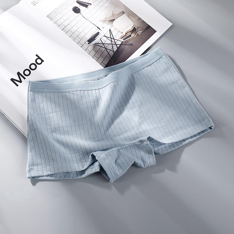 Quần Lót Boyshort Eo Cao Đáy Quần Tổ Ong Vải Cotton Mềm Không Đường May Gợi Cảm Dành Cho Bạn Nữ