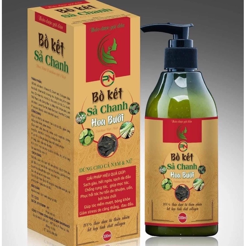 Dầu Gội Bồ Kết Xả Chanh Hoa Bưởi 300ml